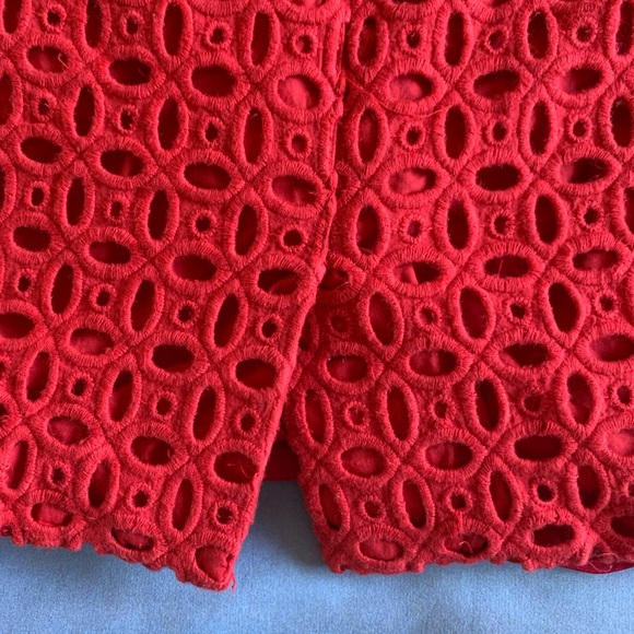 J. Crew Red Crochet No. 2 Pencil Skirt - Picture 5 of 9